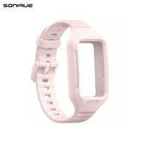 Λουράκι Σιλικόνης Dot Band Sonique για Huawei Band 6 / Huawei Band 7 Ροζ