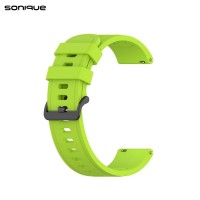 Λουράκι Σιλικόνης Soft Band Sonique 22mm για Amazfit GTR 3/ GTR 4/ GTR 47mm/GTR 3 pro/GTR 2e/GTR 2/3 Stratos/2 Stratos Λαχανί