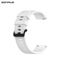 Λουράκι Σιλικόνης Soft Band Sonique 22mm για Amazfit GTR 3/ GTR 4/ GTR 47mm/GTR 3 pro/GTR 2e/GTR 2/3 Stratos/2 Stratos Λευκό