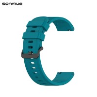 Λουράκι Σιλικόνης Soft Band Sonique 22mm για Amazfit GTR 3/ GTR 4/ GTR 47mm/GTR 3 pro/GTR 2e/GTR 2/3 Stratos/2 Stratos Πετρόλ