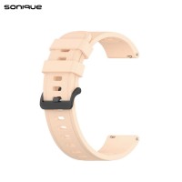 Λουράκι Σιλικόνης Soft Band Sonique 22mm για Amazfit GTR 3/ GTR 4/ GTR 47mm/GTR 3 pro/GTR 2e/GTR 2/3 Stratos/2 Stratos Ροζ