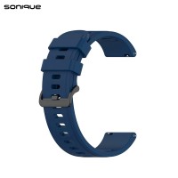 Λουράκι Σιλικόνης Soft Band Sonique 20mm για Amazfit GTS/GTS 2/GTS 2e/GTS 2mini/GTS3/GTR 42MM/BIP U/BIP/BIP lite/ZEPP E Μπλε Σκούρο