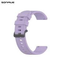Λουράκι Σιλικόνης Soft Band Sonique 20mm για Amazfit GTS/GTS 2/GTS 2e/GTS 2mini/GTS3/GTR 42MM/BIP U/BIP/BIP lite/ZEPP E Μωβ Ανοιχτό