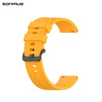 Λουράκι Σιλικόνης Soft Band Sonique 20mm για Amazfit GTS/GTS 2/GTS 2e/GTS 2mini/GTS3/GTR 42MM/BIP U/BIP/BIP lite/ZEPP E Πορτοκαλί Ανοιχτό