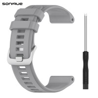Λουράκι Σιλικόνης Soft Band Sonique για Garmin Fenix 5/5 Plus/6/6 Pro/7/Sapphire/EPIX gen2/Descent G1/forerunner 935/945/955 Γκρι