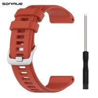 Λουράκι Σιλικόνης Soft Band Sonique για Garmin Fenix 5/5 Plus/6/6 Pro/7/Sapphire/EPIX gen2/Descent G1/forerunner 935/945/955 Κόκκινο
