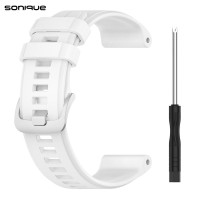 Λουράκι Σιλικόνης Soft Band Sonique για Garmin Fenix 5/5 Plus/6/6 Pro/7/Sapphire/EPIX gen2/Descent G1/forerunner 935/945/955 Λευκό