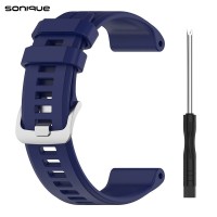 Λουράκι Σιλικόνης Soft Band Sonique για Garmin Fenix 5/5 Plus/6/6 Pro/7/Sapphire/EPIX gen2/Descent G1/forerunner 935/945/955 Μπλε Σκούρο