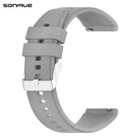 Λουράκι Σιλικόνης Smooth Band Sonique 20mm για Huawei Watch GT3 42mm/GT3Pro 43mm/GT2 42mm Γκρι