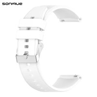 Λουράκι Σιλικόνης Smooth Band Sonique 22mm για Huawei Watch GT3/GT3 Pro 46mm/ GT2/GT2 Pro 46mm/ GT 42mm/46mm/GT 2e/3/3 Pro Λευκό