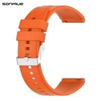Λουράκι Σιλικόνης Smooth Band Sonique 22mm για Huawei Watch GT3/GT3 Pro 46mm/ GT2/GT2 Pro 46mm/ GT 42mm/46mm/GT 2e/3/3 Pro Πορτοκαλί