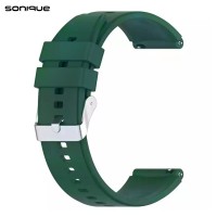 Λουράκι Σιλικόνης Smooth Band Sonique 22mm για Huawei Watch GT3/GT3 Pro 46mm/ GT2/GT2 Pro 46mm/ GT 42mm/46mm/GT 2e/3/3 Pro Πράσινο Σκούρο