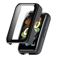 Θήκη Προστασία PC + Tempered Glass Sonique για Huawei Band Band 6 / Band 7 Μαύρο