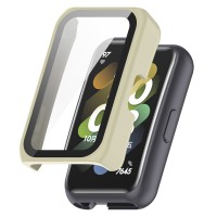 Θήκη Προστασία PC + Tempered Glass Sonique για Huawei Band Band 6 / Band 7 Μπεζ