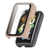 Θήκη Προστασία PC + Tempered Glass Sonique για Huawei Band Band 6 / Band 7 Ροζ