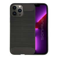 Θήκη Σιλικόνης Sonique Carbon Brushed Apple iPhone 13 Pro Max Μαύρο