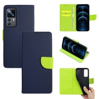 Θήκη Πορτοφόλι Sonique Trend Wallet Xiaomi Xiaomi 12T  / Xiaomi 12T Pro Σκούρο Μπλε / Λαχανί