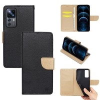 Θήκη Πορτοφόλι Sonique Trend Wallet Xiaomi Xiaomi 12T  / Xiaomi 12T Pro Μαύρο / Χρυσό