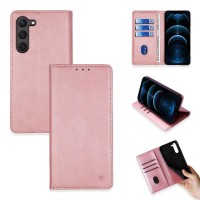Θήκη Πορτοφόλι Vintage Magnet Wallet Sonique Samsung Galaxy S23 Ροζ Χρυσό