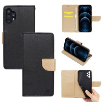 Θήκη Πορτοφόλι Sonique Trend Wallet Samsung Galaxy A32 4G Μαύρο / Χρυσό