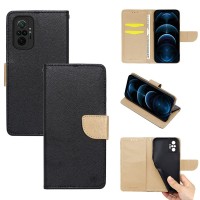 Θήκη Πορτοφόλι Sonique Trend Wallet Xiaomi Redmi Note 10 Pro Μαύρο / Χρυσό