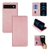 Θήκη Πορτοφόλι Vintage Magnet Wallet Sonique Google Pixel 6a Ροζ Χρυσό