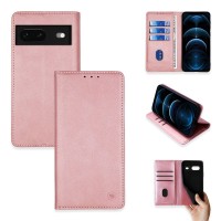 Θήκη Πορτοφόλι Vintage Magnet Wallet Sonique Google Pixel 7 Ροζ Χρυσό