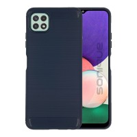 Θήκη Σιλικόνης Sonique Carbon Brushed Samsung Galaxy A22 5G Μπλέ