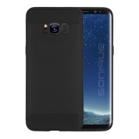 Θήκη Σιλικόνης Sonique Carbon Brushed Samsung Galaxy S8 Μαύρο