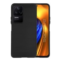 Θήκη Σιλικόνης Sonique Carbon Brushed Xiaomi Poco F4 5G Μαύρο