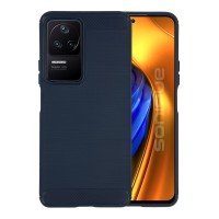 Θήκη Σιλικόνης Sonique Carbon Brushed Xiaomi Poco F4 5G Μπλέ