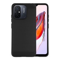 Θήκη Σιλικόνης Sonique Carbon Brushed Xiaomi Redmi 12C Μαύρο