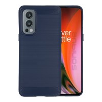 Θήκη Σιλικόνης Sonique Carbon Brushed OnePlus Nord 2 5G Μπλέ