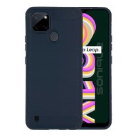 Θήκη Σιλικόνης Sonique Carbon Brushed Realme C21Y / Realme C25Y Μπλέ