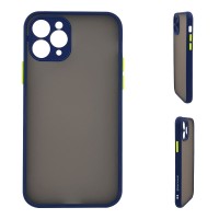Θήκη Σιλικόνης Color Button Bumper Sonique Apple iPhone 11 Pro Μπλέ