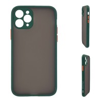 Θήκη Σιλικόνης Color Button Bumper Sonique Apple iPhone 11 Pro Πράσινο Σκούρο