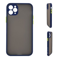 Θήκη Σιλικόνης Color Button Bumper Sonique Apple iPhone 11 Pro Max Μπλέ
