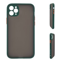 Θήκη Σιλικόνης Color Button Bumper Sonique Apple iPhone 11 Pro Max Πράσινο Σκούρο