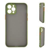 Θήκη Σιλικόνης Color Button Bumper Sonique Apple iPhone 12 Pro Max Πράσινο Ανοιχτό