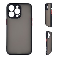 Θήκη Σιλικόνης Color Button Bumper Sonique Apple iPhone 13 Pro Μαύρο
