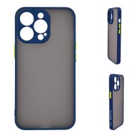 Θήκη Σιλικόνης Color Button Bumper Sonique Apple iPhone 13 Pro Μπλέ