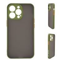 Θήκη Σιλικόνης Color Button Bumper Sonique Apple iPhone 13 Pro Πράσινο Ανοιχτό