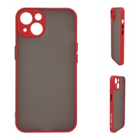 Θήκη Σιλικόνης Color Button Bumper Sonique Apple iPhone 14 Κόκκινο