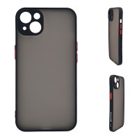 Θήκη Σιλικόνης Color Button Bumper Sonique Apple iPhone 14 Plus Μαύρο
