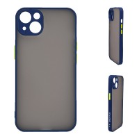 Θήκη Σιλικόνης Color Button Bumper Sonique Apple iPhone 14 Plus Μπλέ