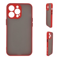 Θήκη Σιλικόνης Color Button Bumper Sonique Apple iPhone 14 Pro Κόκκινο