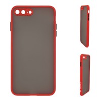 Θήκη Σιλικόνης Color Button Bumper Sonique Apple iPhone 7 Plus / iPhone 8 Plus Κόκκινο