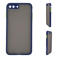 Θήκη Σιλικόνης Color Button Bumper Sonique Apple iPhone 7 Plus / iPhone 8 Plus Μπλέ