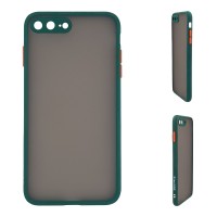 Θήκη Σιλικόνης Color Button Bumper Sonique Apple iPhone 7 Plus / iPhone 8 Plus Πράσινο Σκούρο