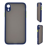 Θήκη Σιλικόνης Color Button Bumper Sonique Apple iPhone XR Μπλέ